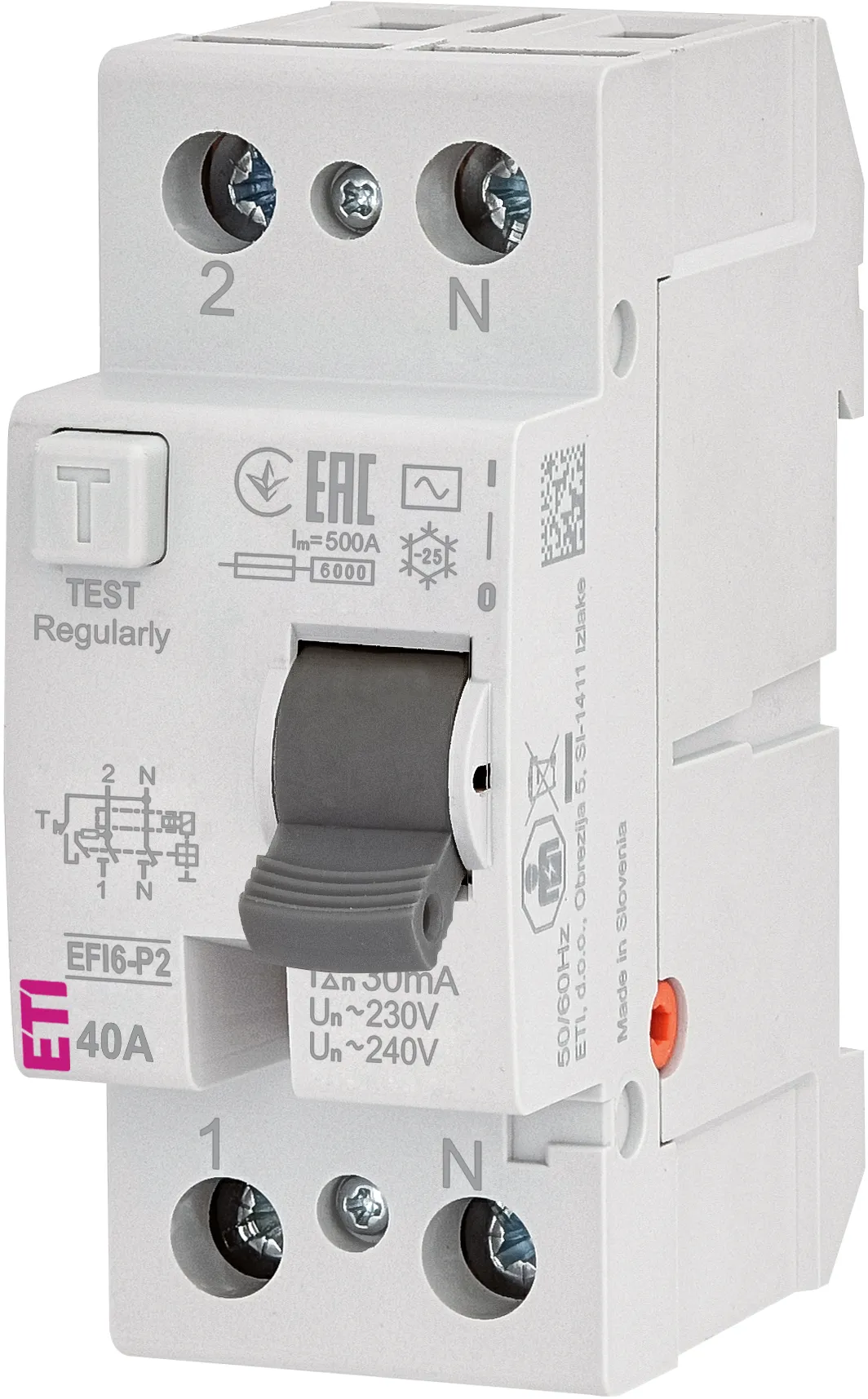 Áram-védőkapcsoló EFI6-P2 AC 40/0.03 002061252