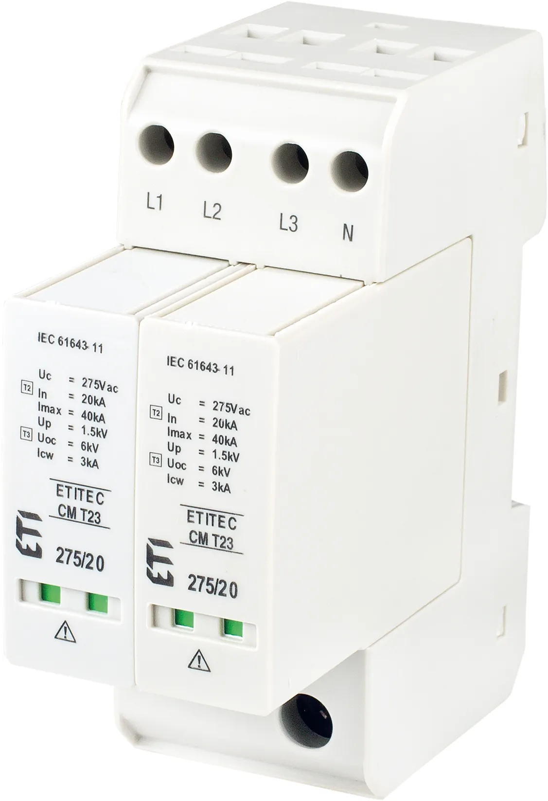 Túlfeszültség levezető ETITEC CM T23 275/20 4+0 RC 002440653