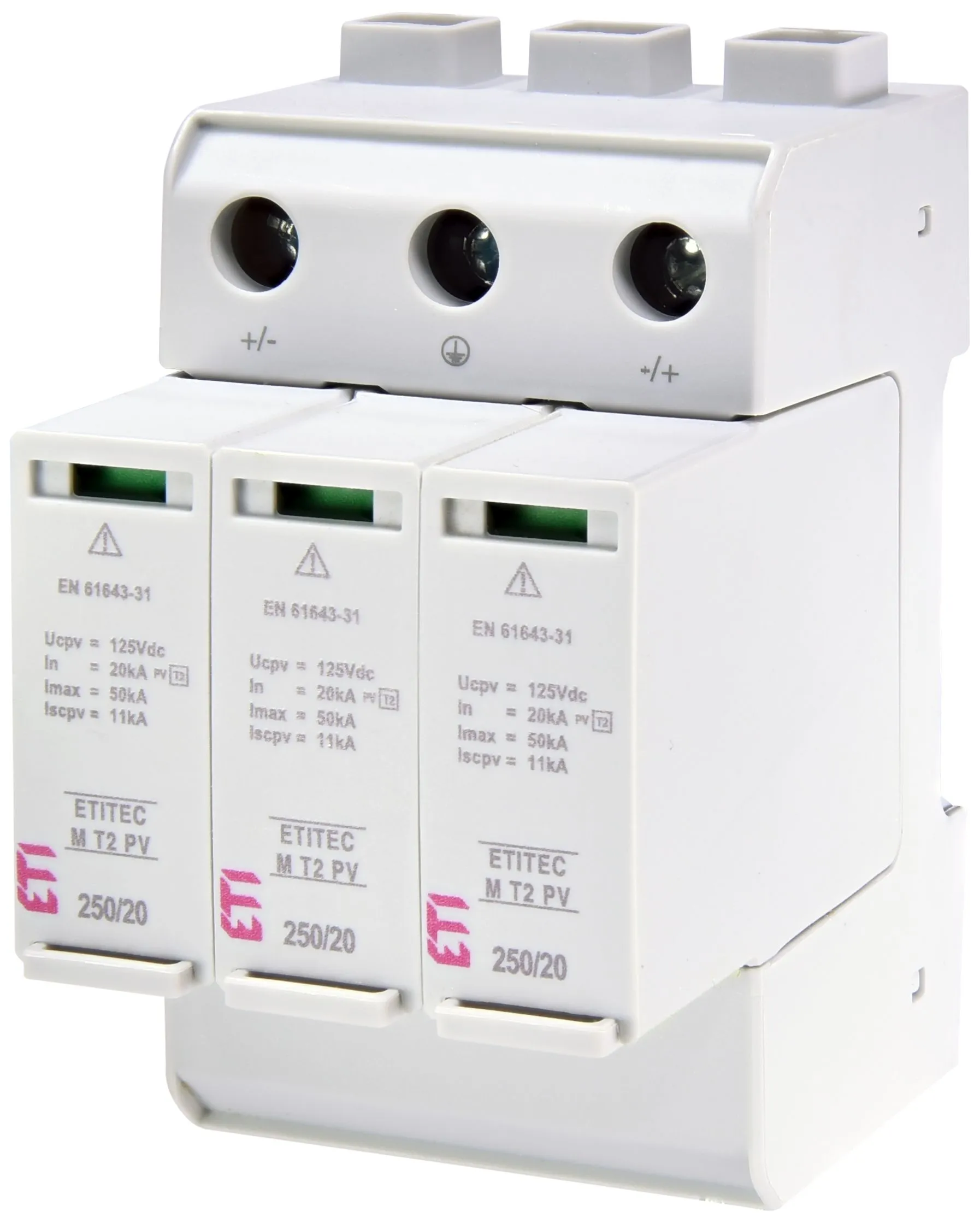 Túlfeszültség levezető ETITEC M T2 PV 250/20 Y 002440732