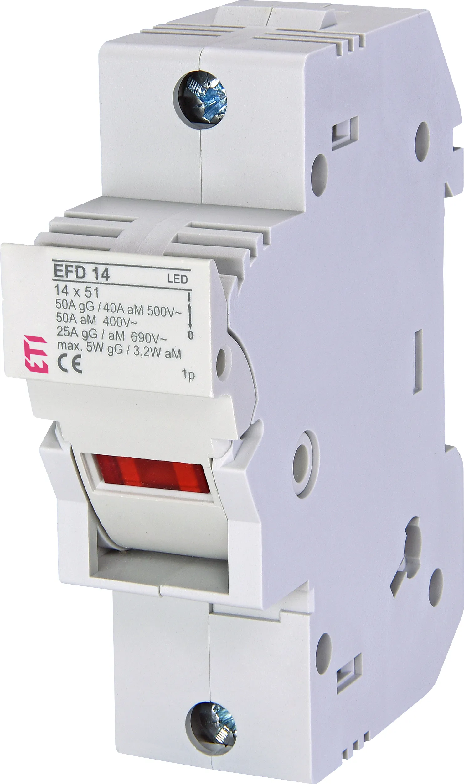 Biztosítós szakaszoló EFD 14 1p LED 002560011