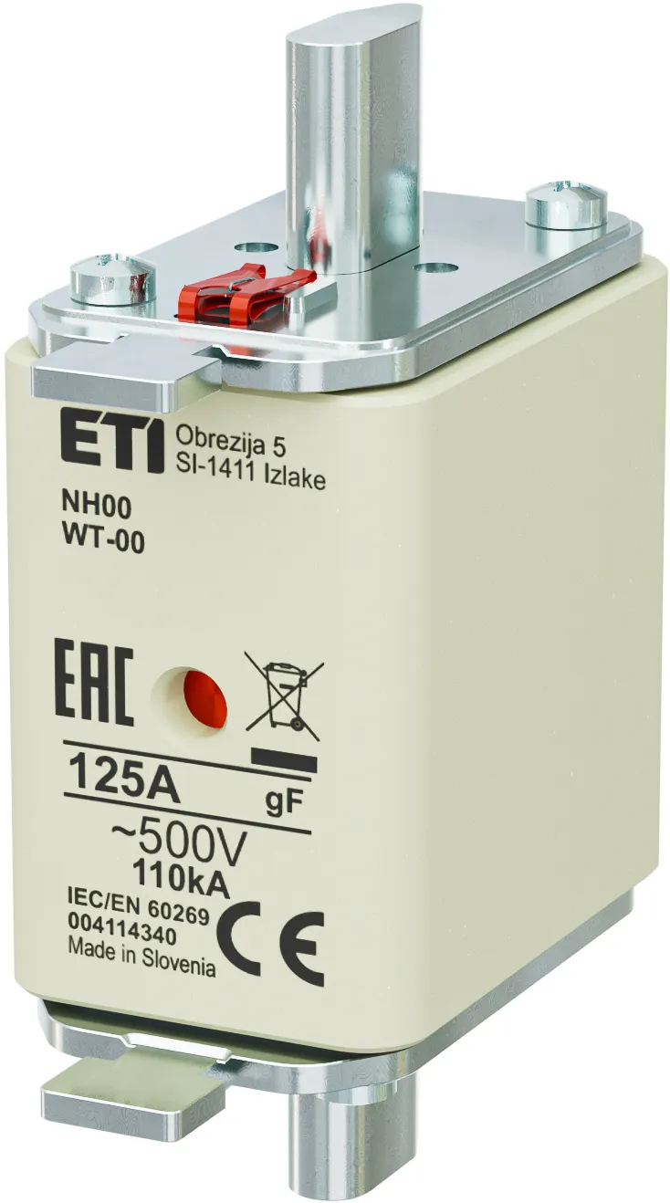 Olvadóbiztosító NH00/WT-00 gF 125A/500V 004114340