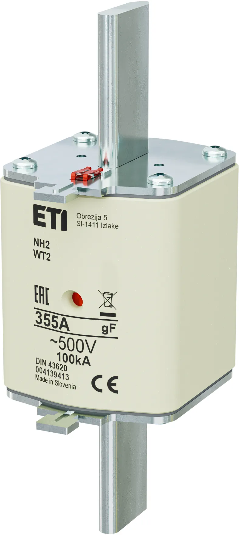 Olvadóbiztosító NH2/WT-2 gF 355A/500V 004139413