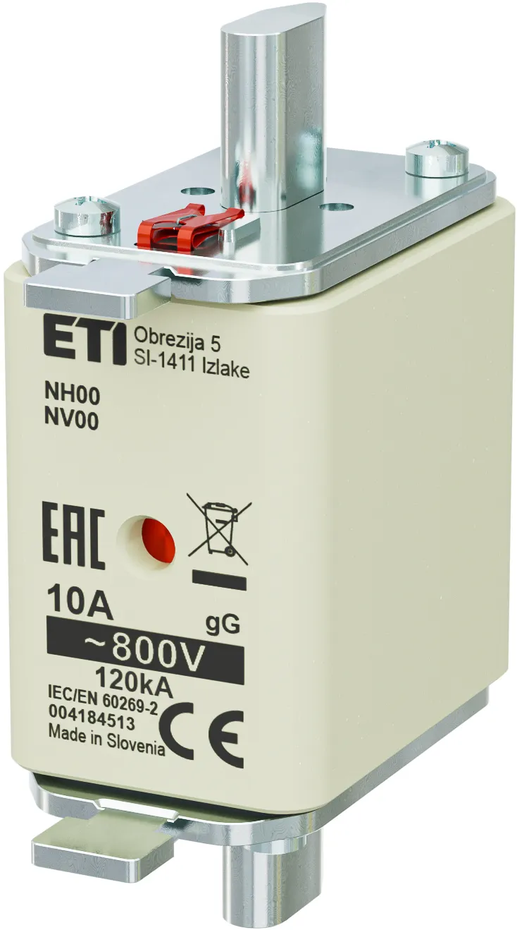 Olvadóbiztosító NH00 gG 10A/800V 004184513