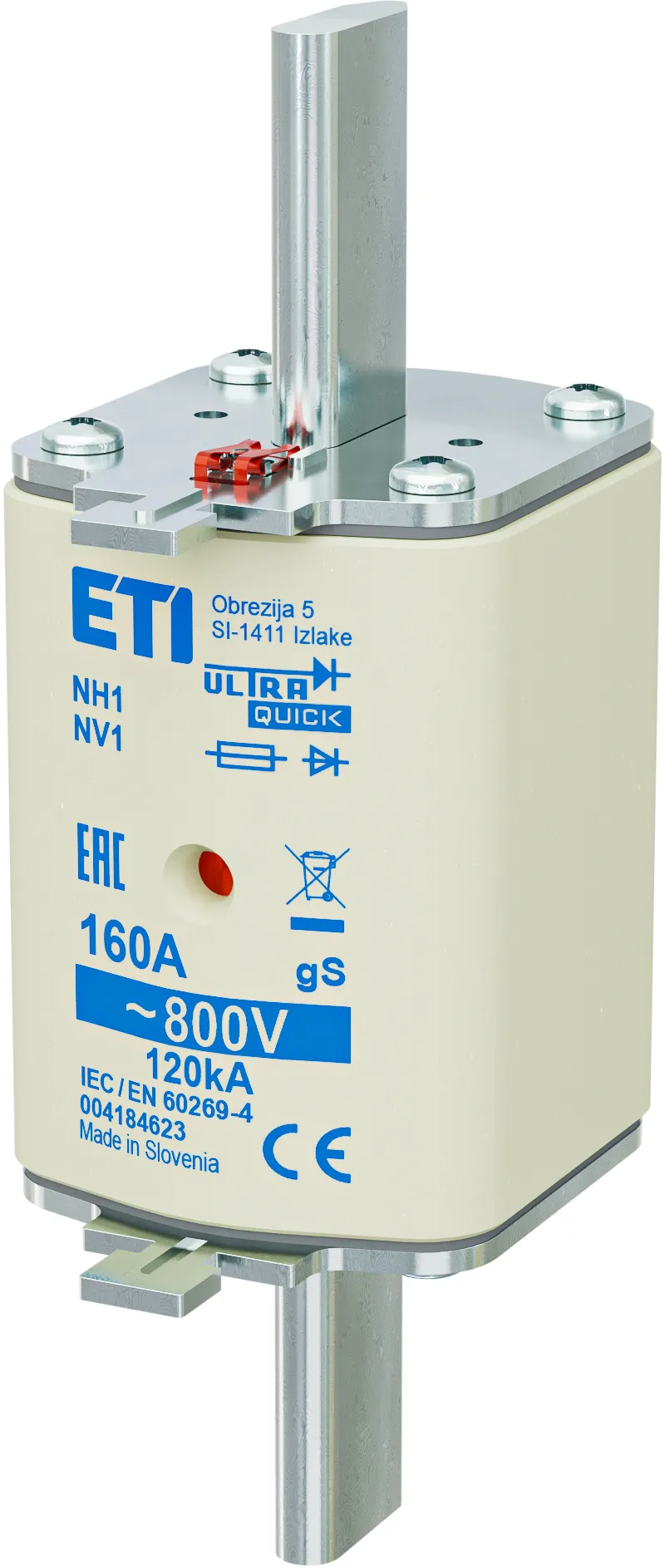 Olvadóbiztosító NH1 gS 160A/800V 004184623