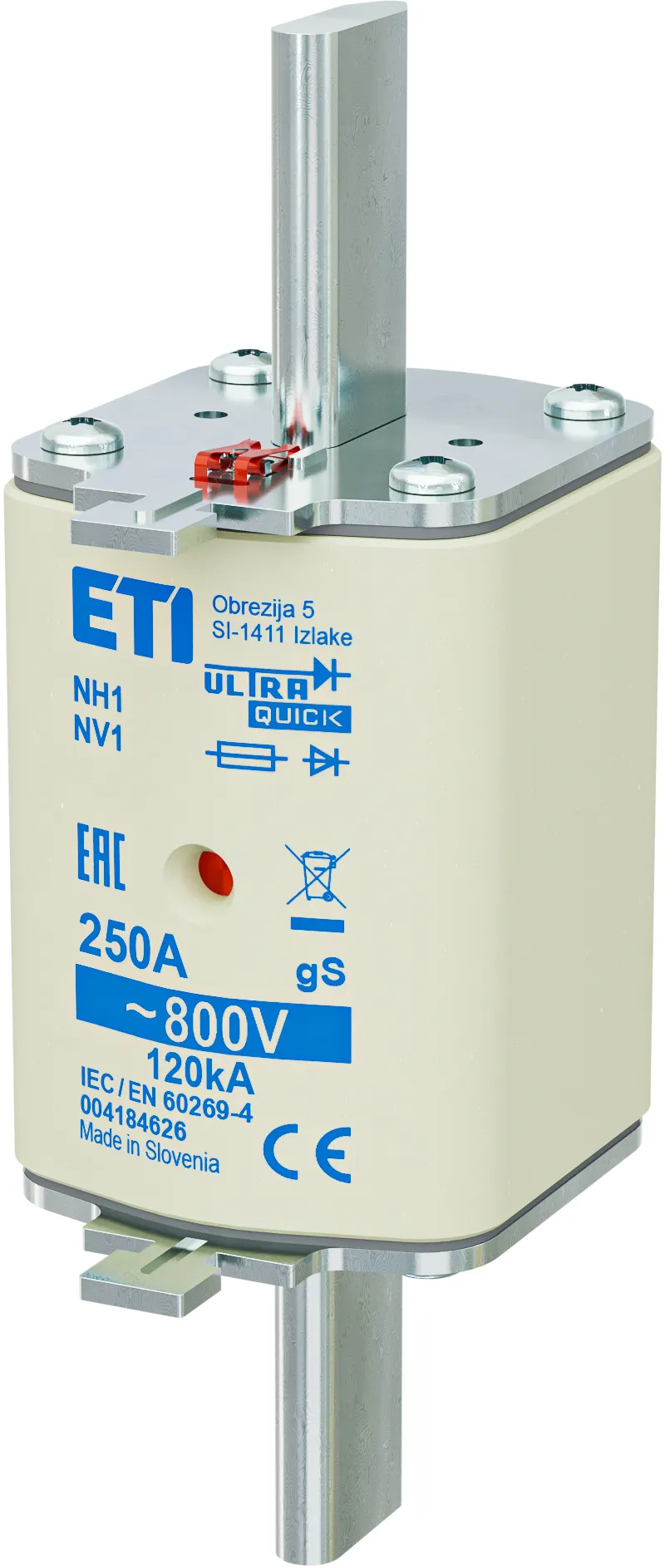 Olvadóbiztosító NH1 gS 250A/800V 004184626