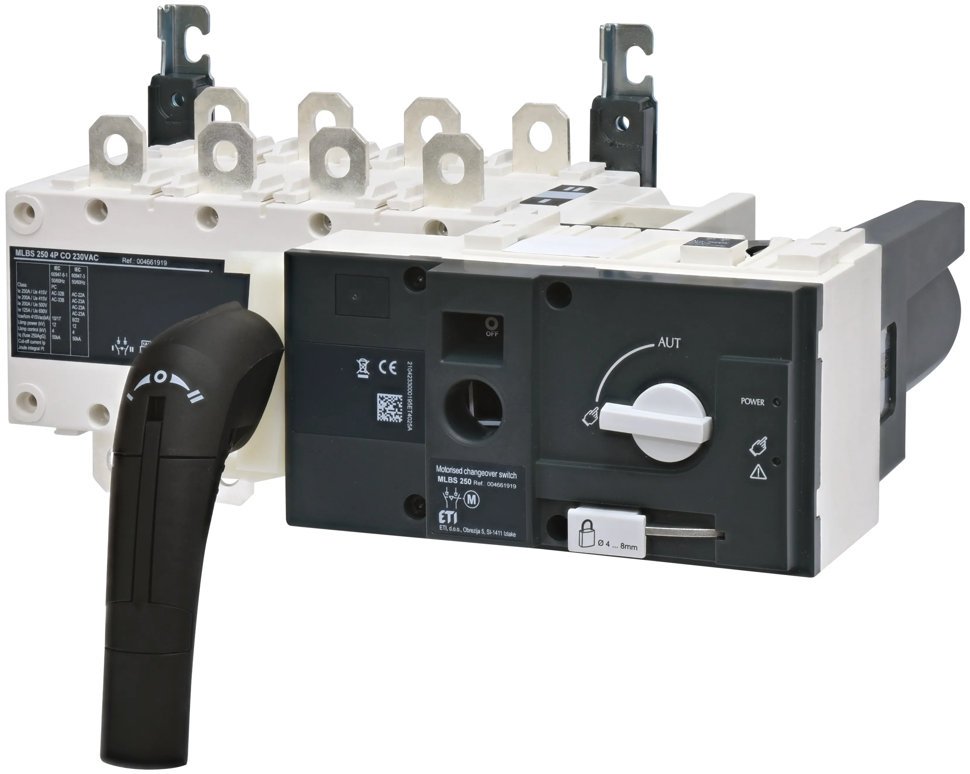 Motoros háromállású átkapcsoló MLBS 250 4P CO 230VAC 004661919