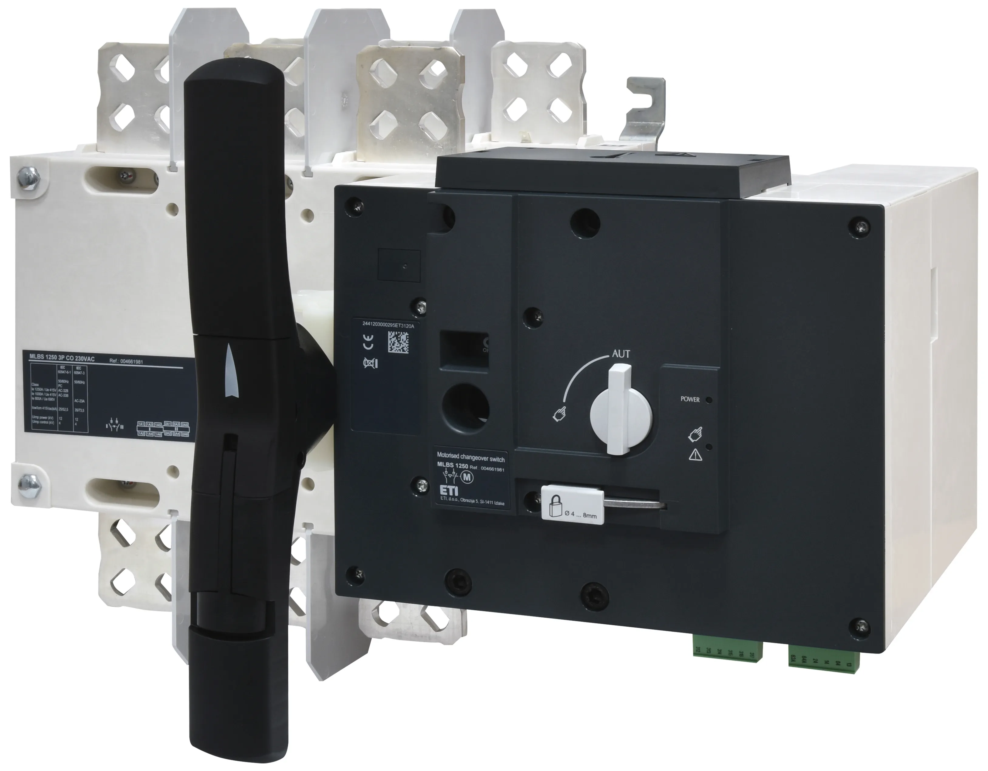 Motoros háromállású átkapcsoló MLBS 1250 3P CO 230VAC 004661981