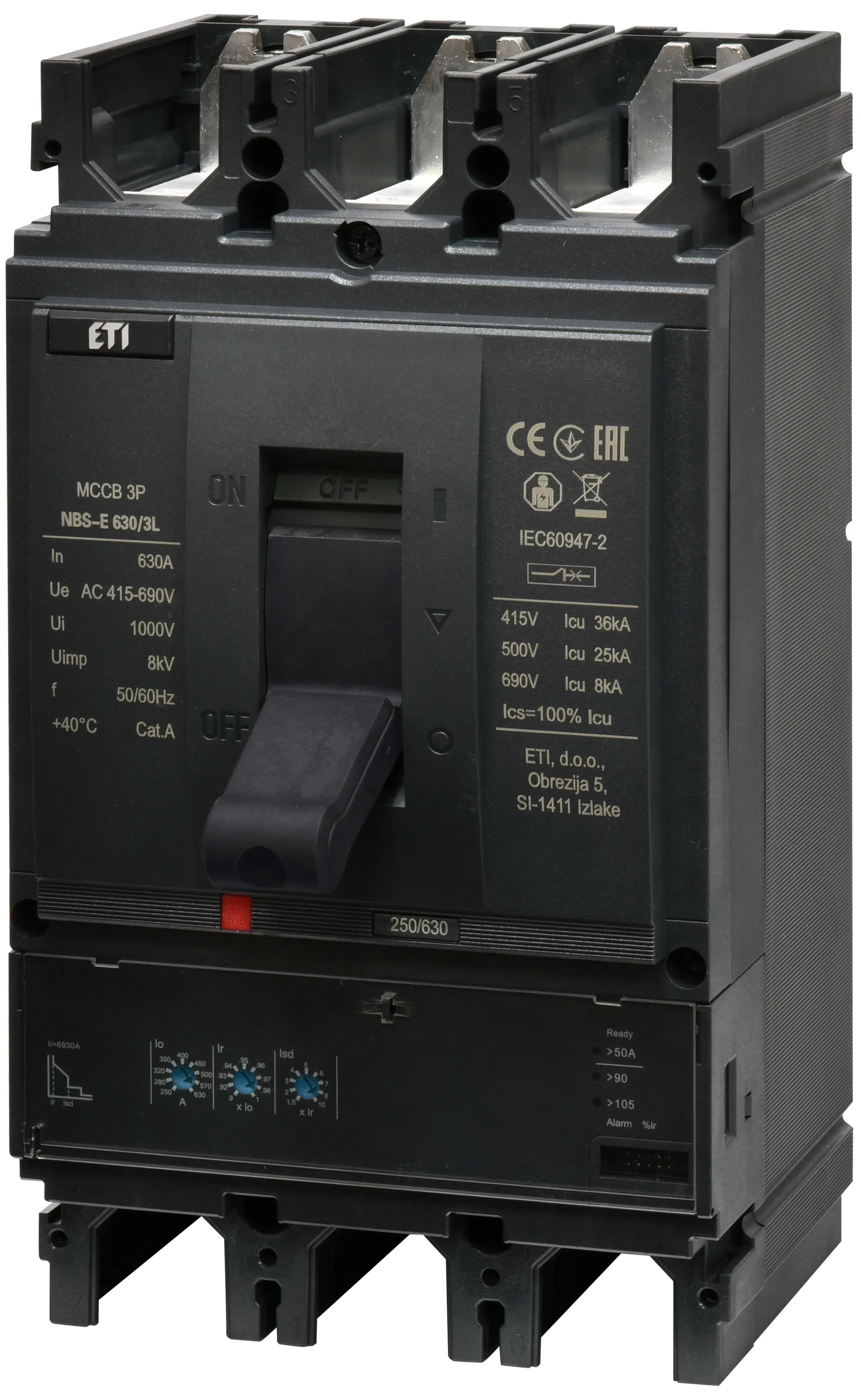 Öntöttházas megszakító NBS-E 630/3L 630A 3P 004673139