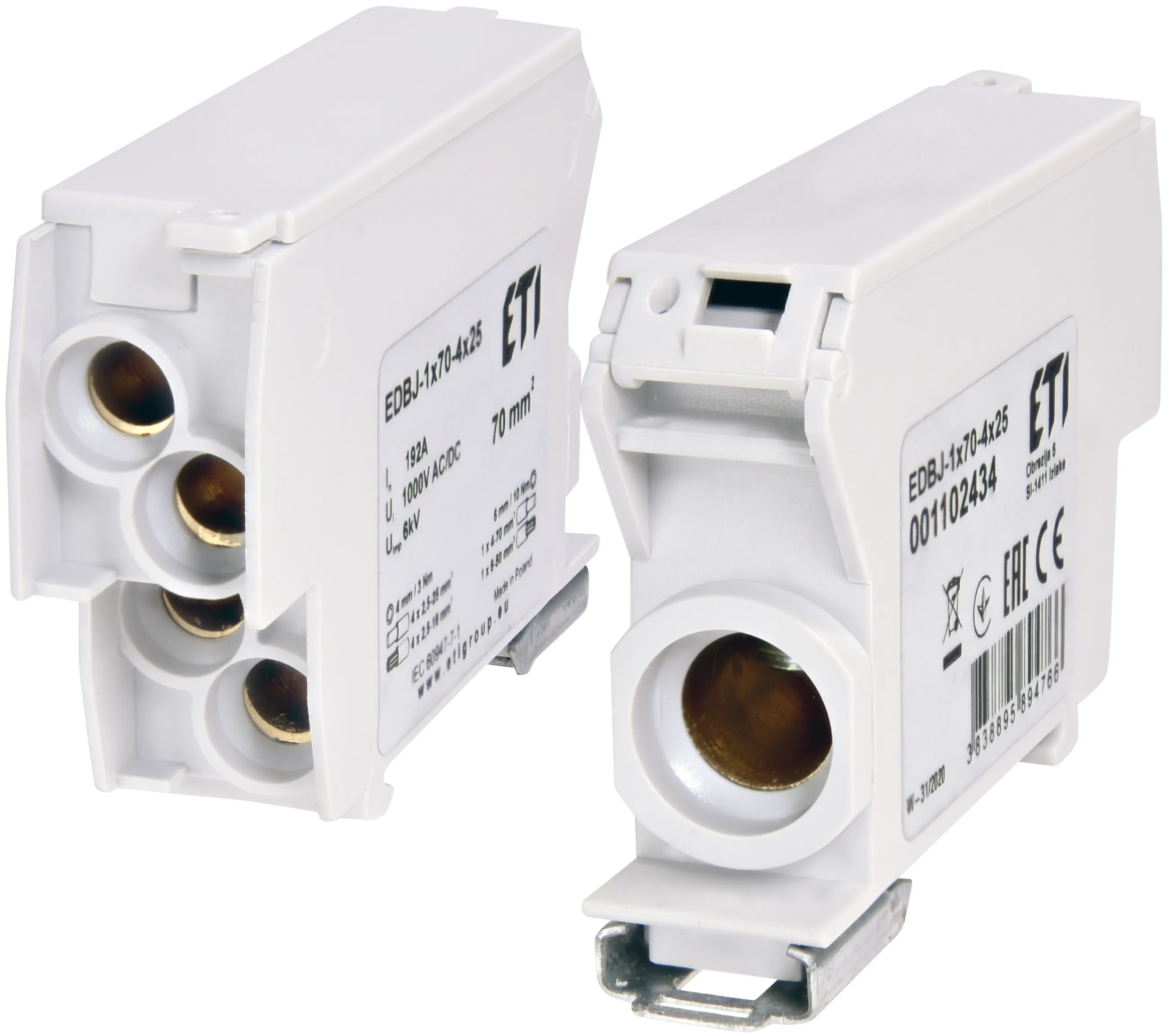 Elosztó blokk EDBJ-1x70-4x25 001102434