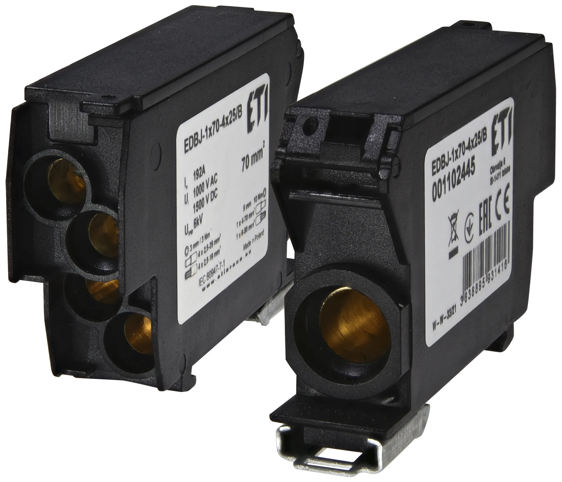 Elosztó blokk EDBJ-1x70-4x25/B 001102445