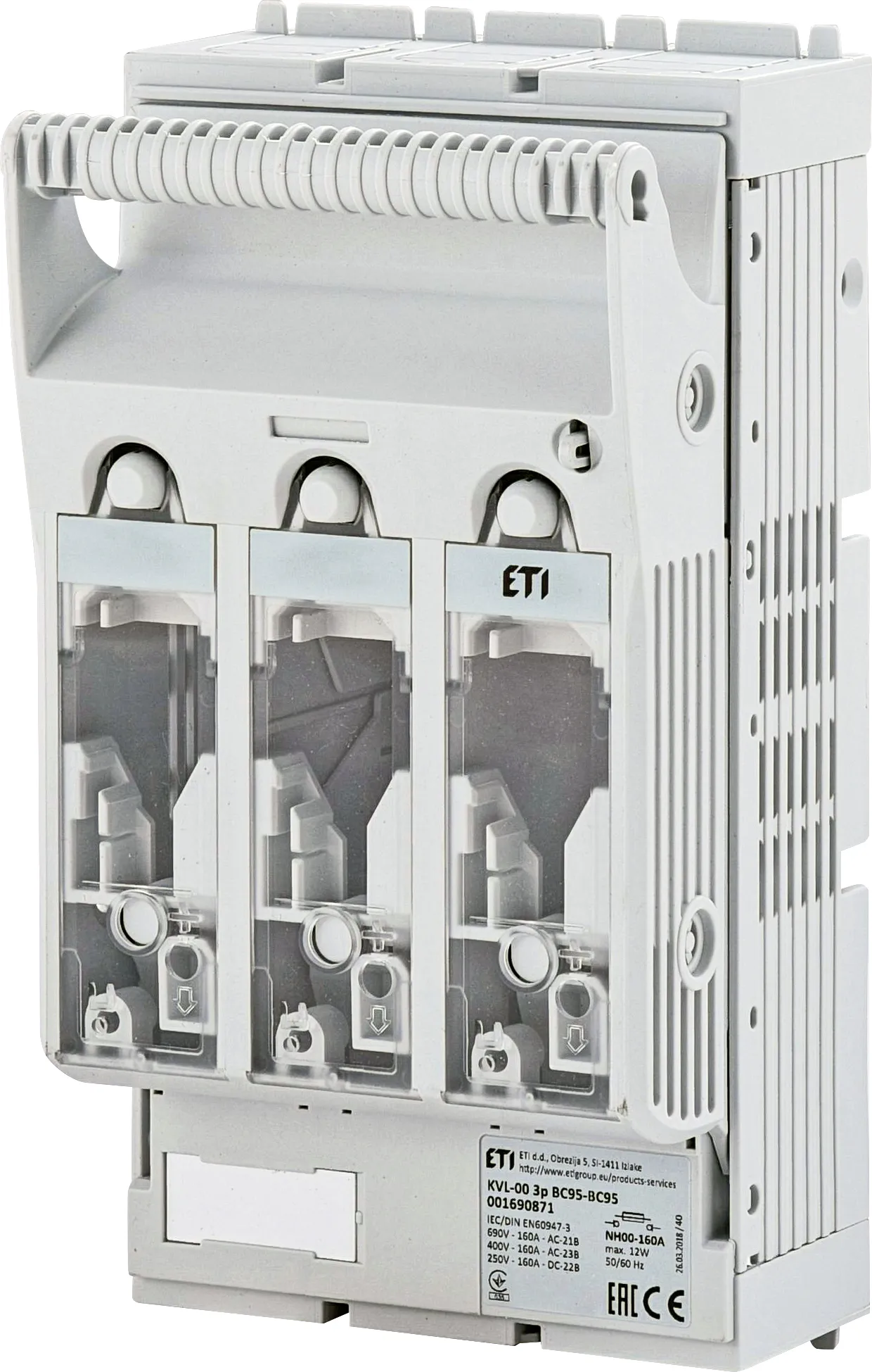 Biztosítos szakaszoló KVL-00 3p BC95-BC95 001690871