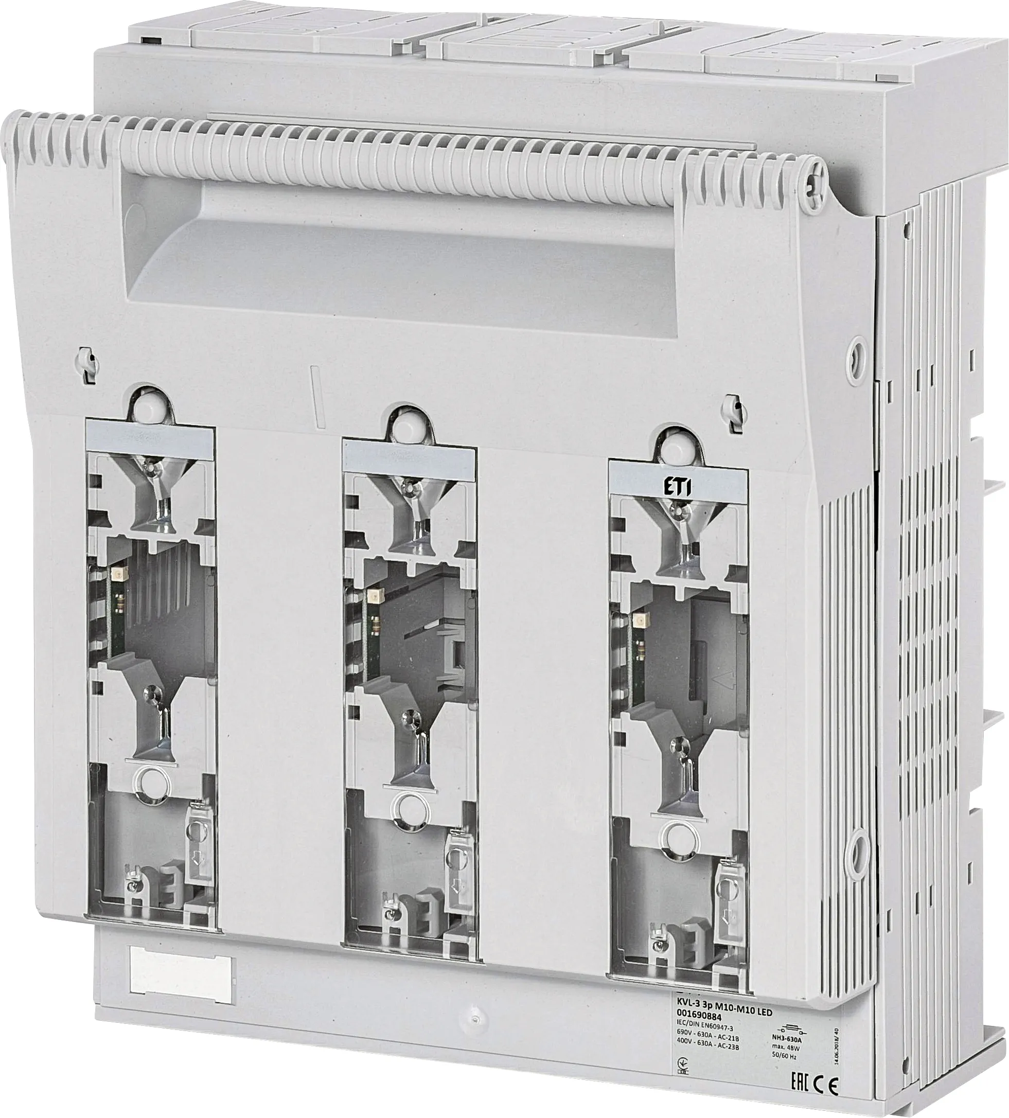 Biztosítos szakaszoló KVL-3 3p M10-M10 LED 001690884