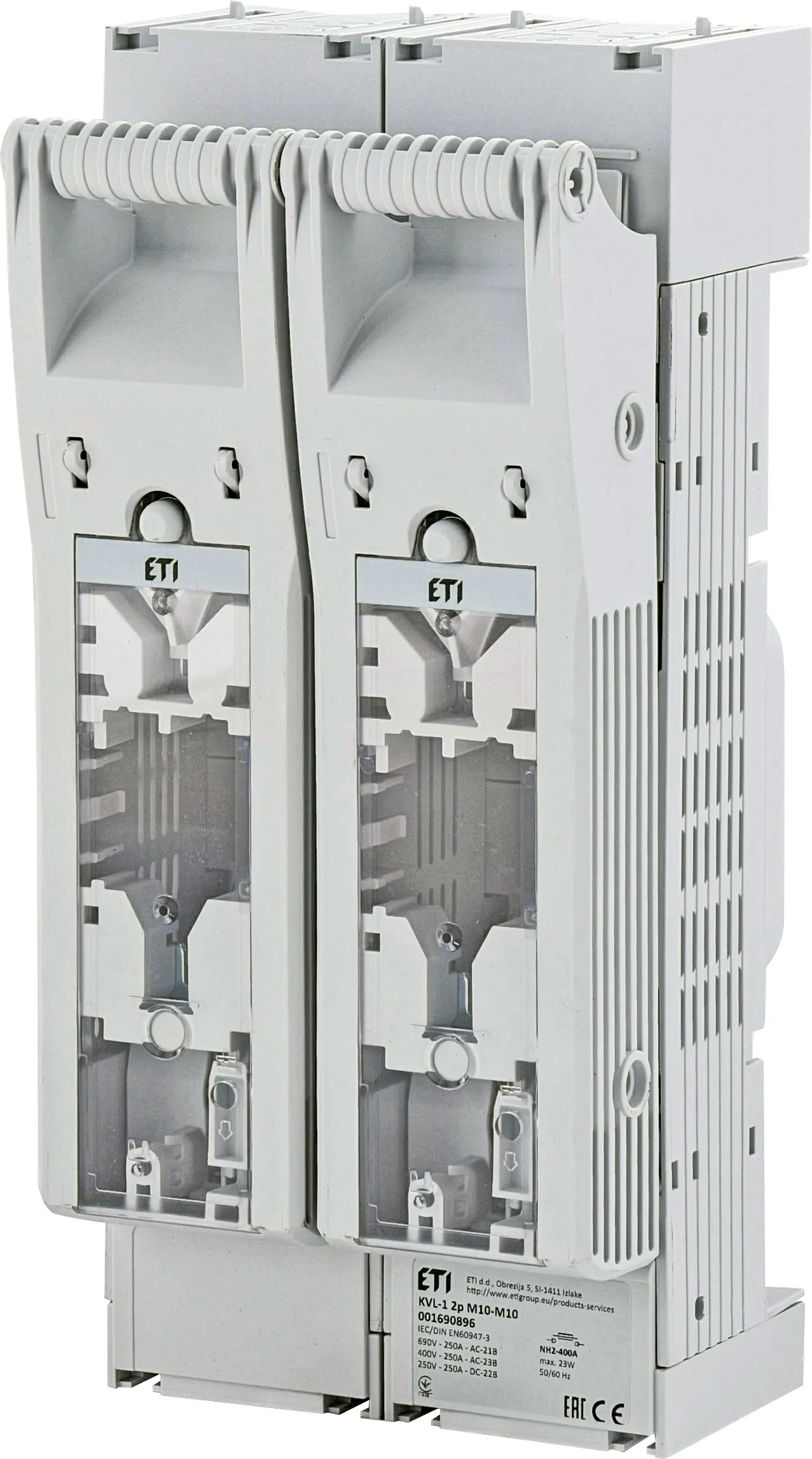 Biztosítos szakaszoló KVL-1 2p M10-M10 001690896