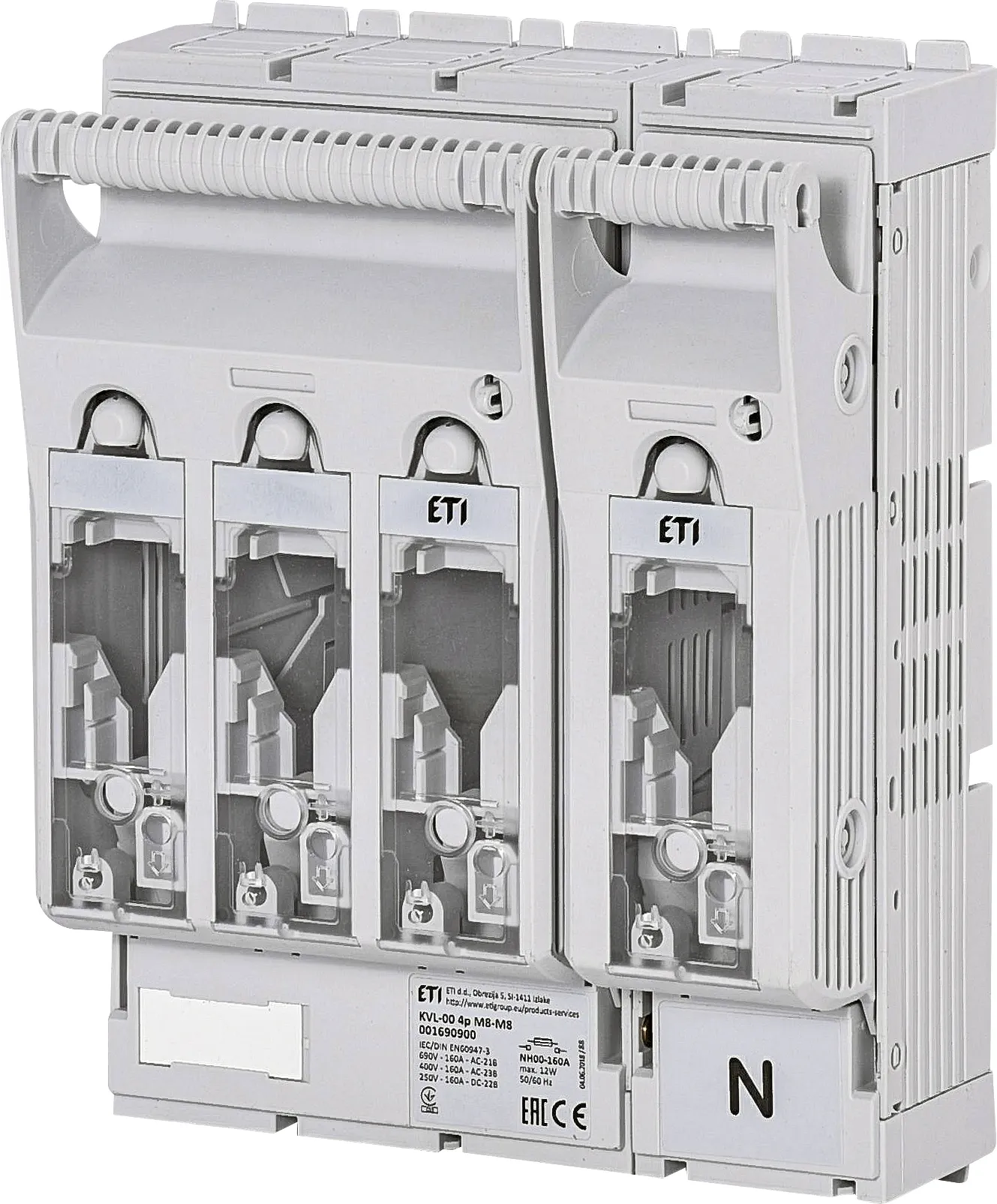 Biztosítos szakaszoló KVL-00 4p M8-M8 001690900