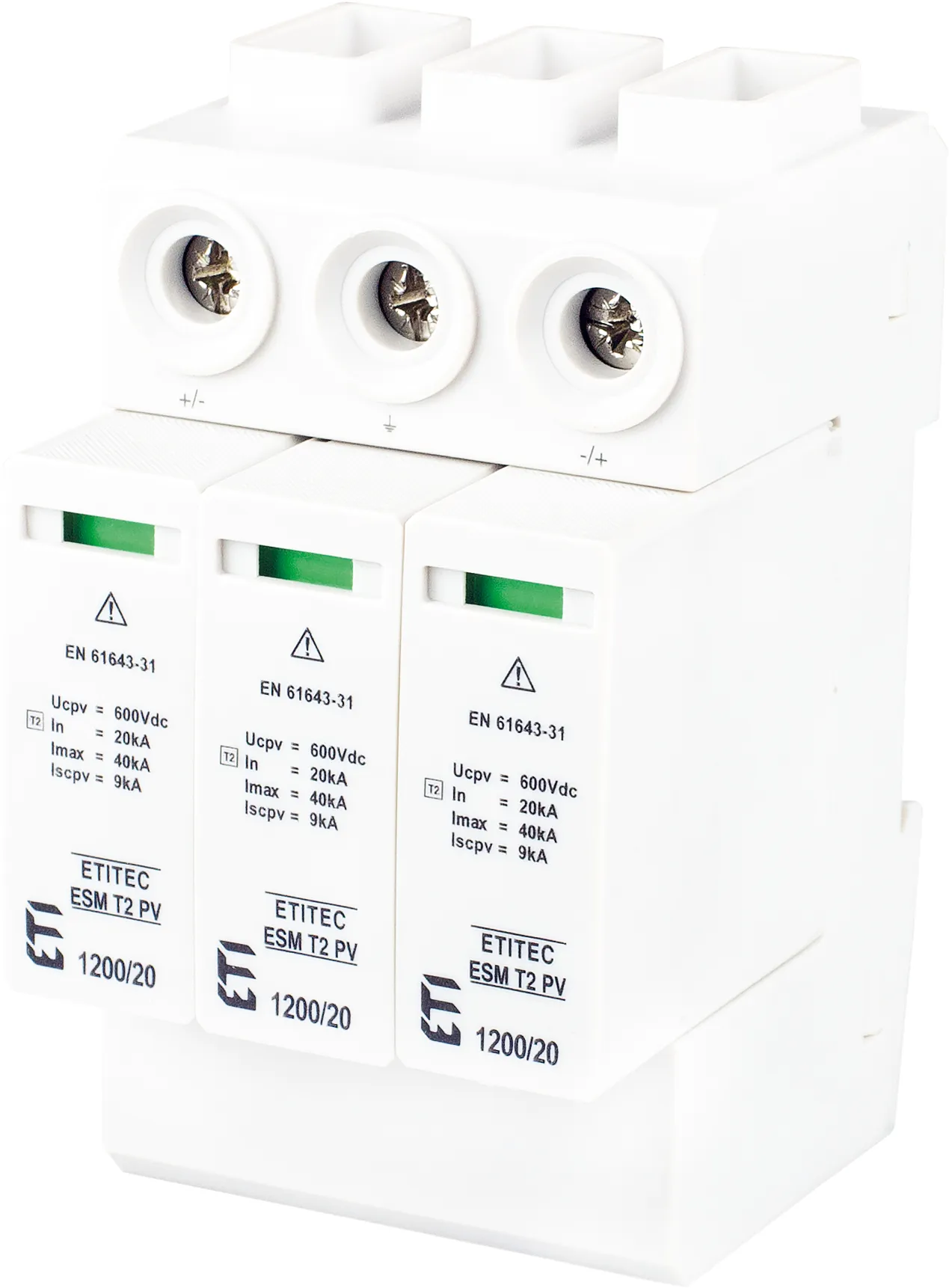 Túlfeszültség levezető ETITEC ESM T2 PV 1200/20 Y 002440680