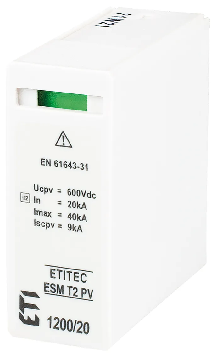 Túlfeszültség levezető MOD. ESM T2 PV 600/20 S 002440682