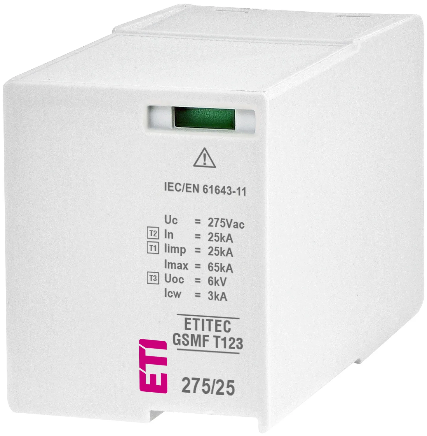 Túlfeszültség levezető MOD. GSMF T123 275/25 002440725