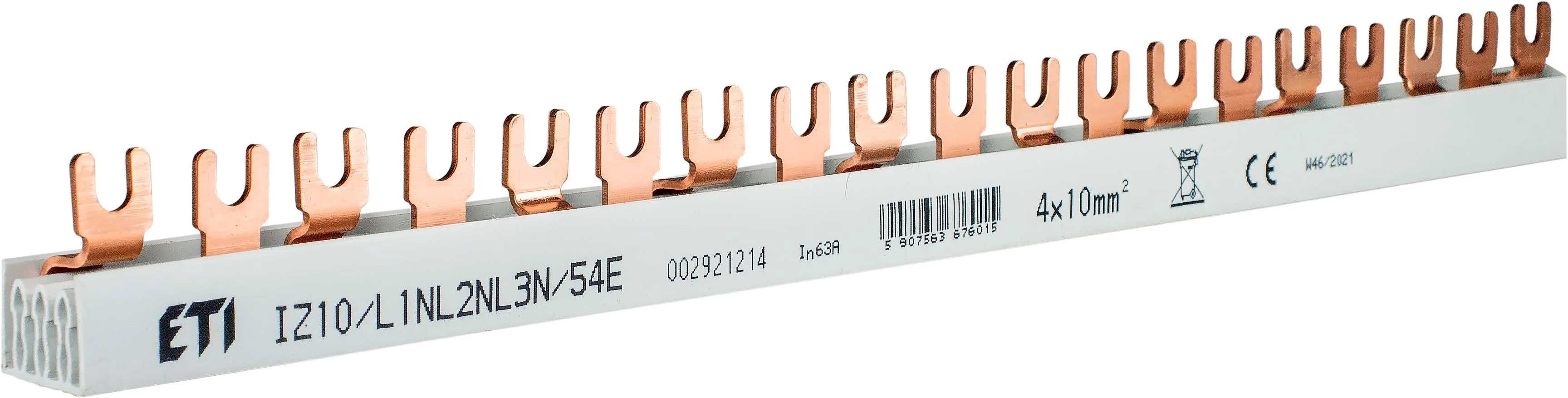 Szigetelt gyűjtősín IZ10/L1NL2NL3N/54E 002921214