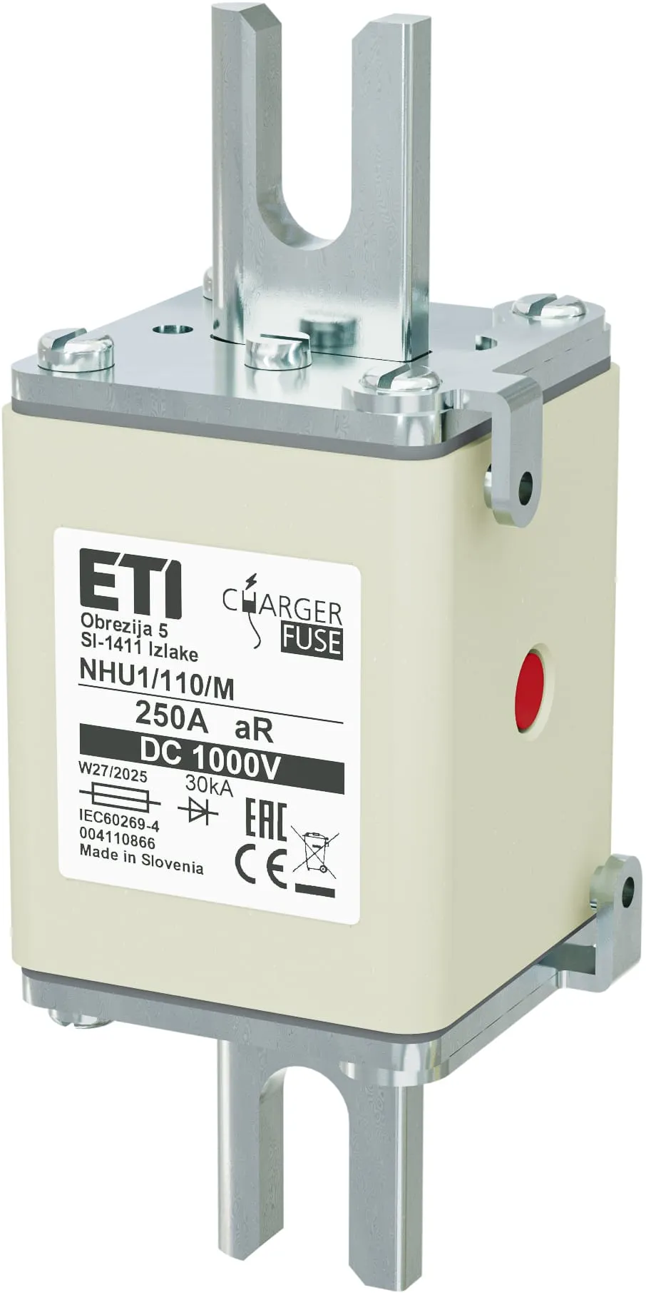 Olvadóbiztosító NHU1/110/M aR 250A/1000V DC 004110866