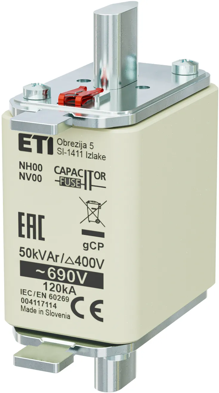 Olvadóbiztosító NH00 gCP 50kVAr/690V 004117114