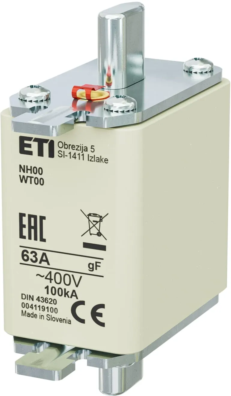 Olvadóbiztosító NH00 gF 63A/400V 004119100