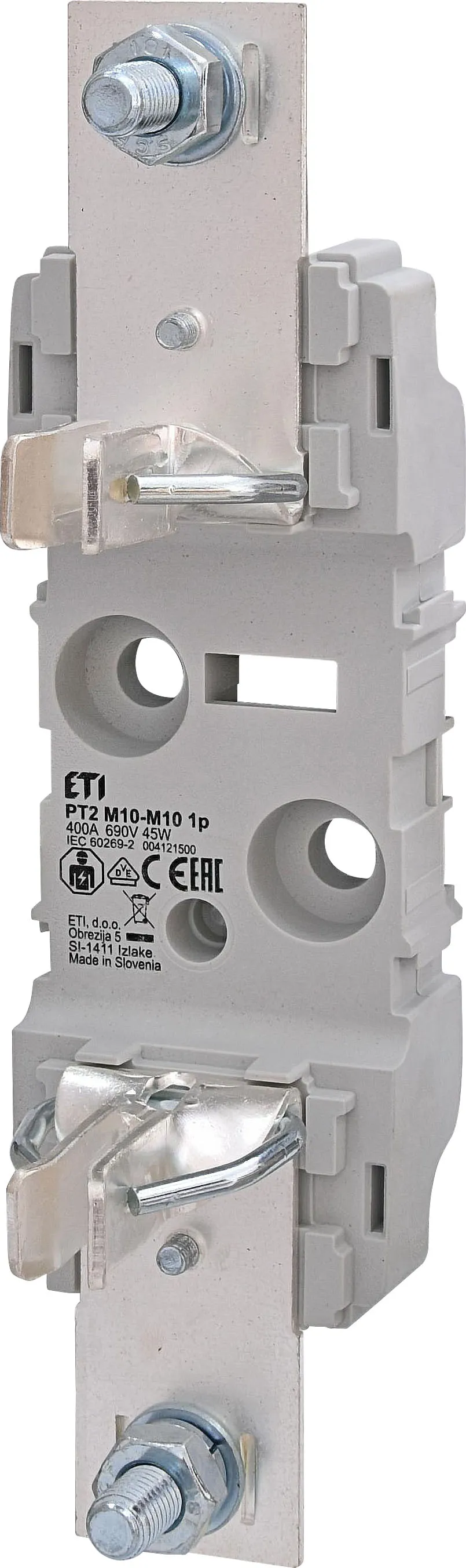 Biztosító foglalat PT 2 M10-M10 1p 004121500