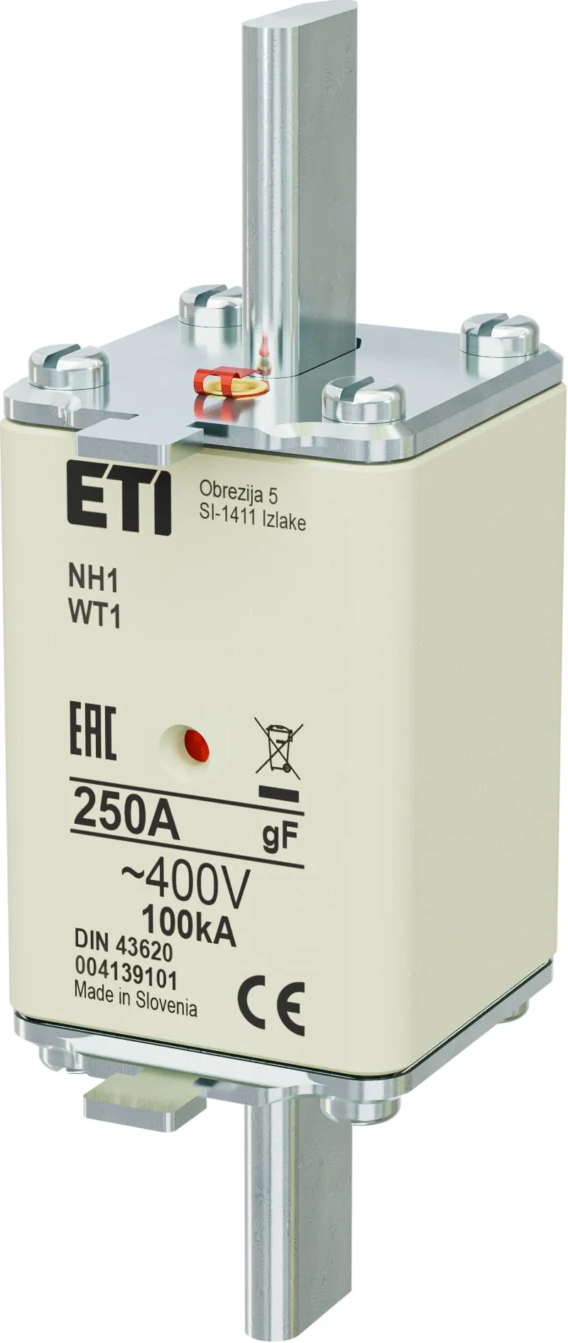 Olvadóbiztosító NH1 gF 250A/400V 004139101