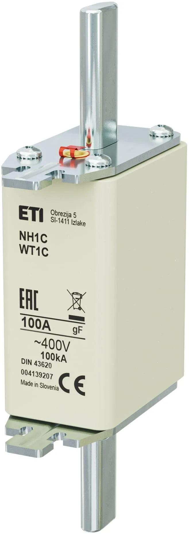 Olvadóbiztosító NH1C gF 100A/400V 004139207