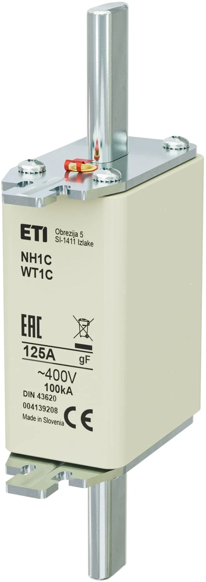 Olvadóbiztosító NH1C gF 125A/400V 004139208