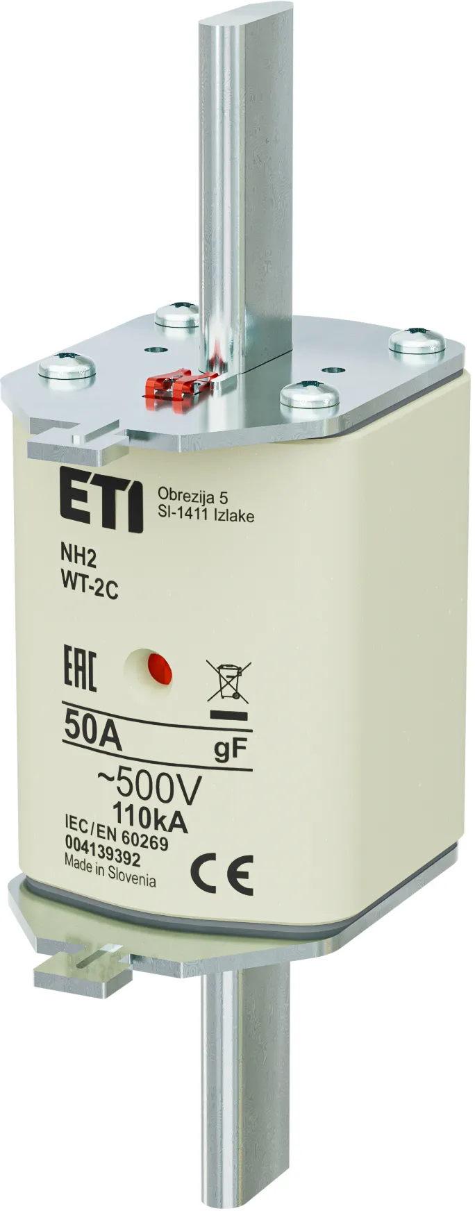 Olvadóbiztosító NH2/WT-2C gF 50A/500V 004139392