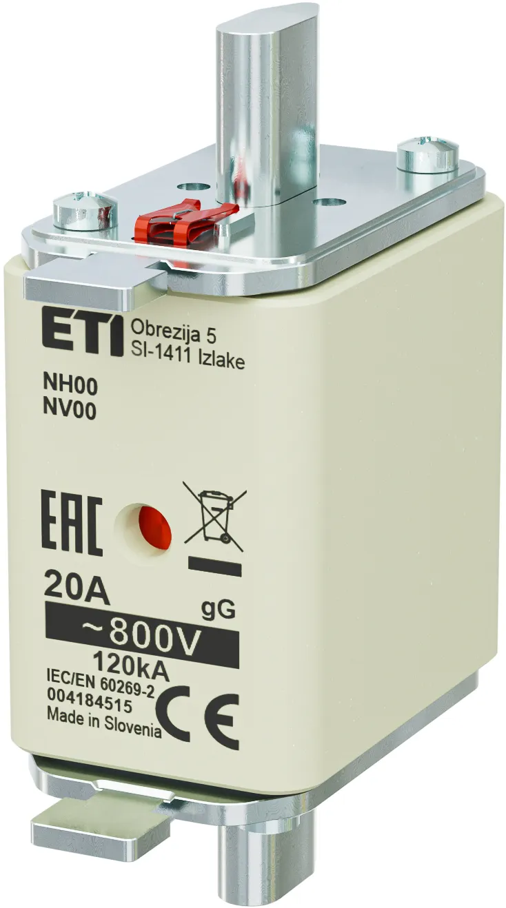 Olvadóbiztosító NH00 gG 20A/800V 004184515