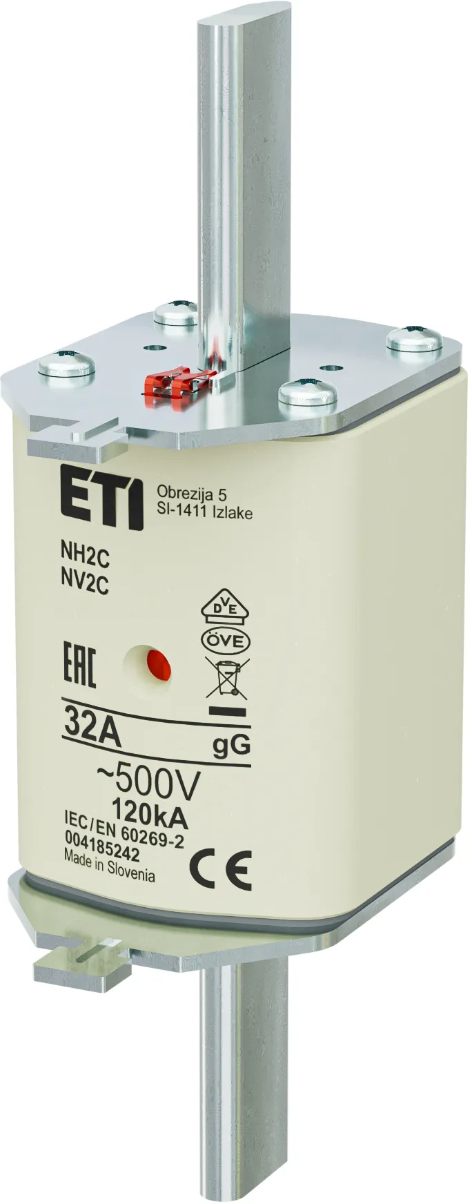 Olvadóbiztosító NH2C gG 32A/500V 004185242