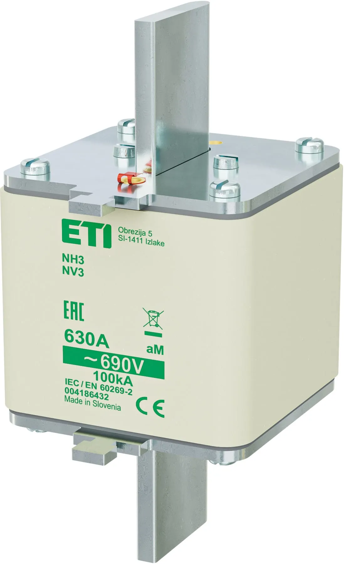 Olvadóbiztosító NH3 aM 630A/690V 004186432