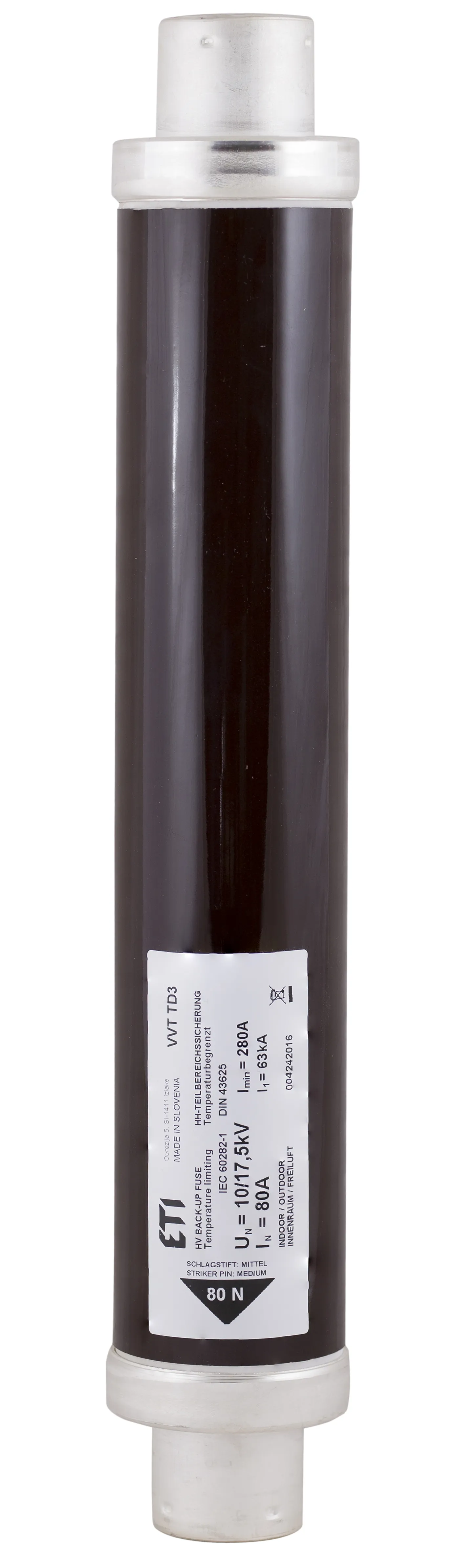 Olvadóbiztosító VVA3 17,5kV/6,3A 004241106