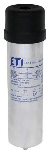 Háromfázisú kondenzátor LPC 4 kVAr, 525V, 50Hz 004656742