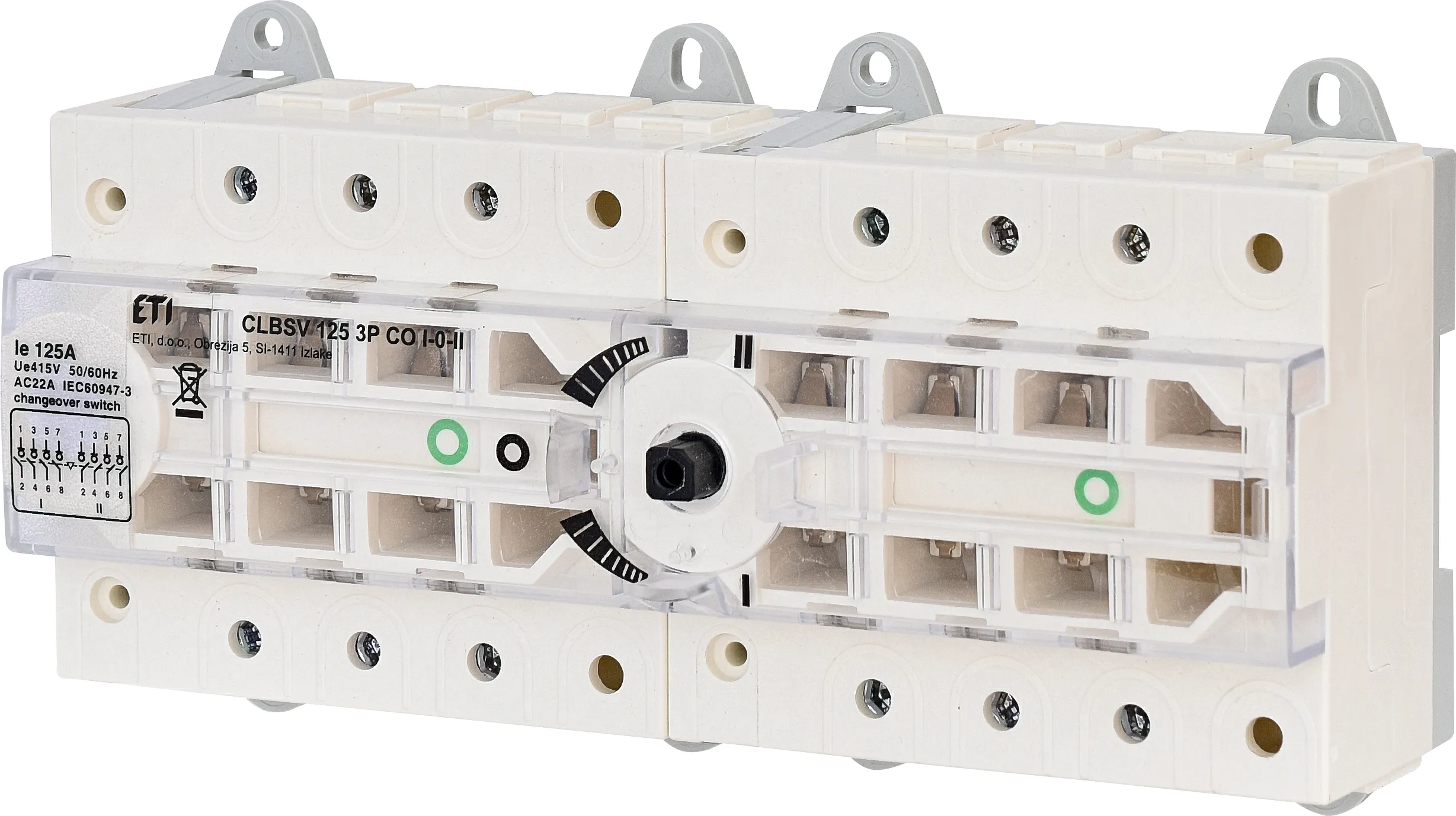 Háromállású átkapcsoló CLBSV 125 3P CO I-0-II 004661892