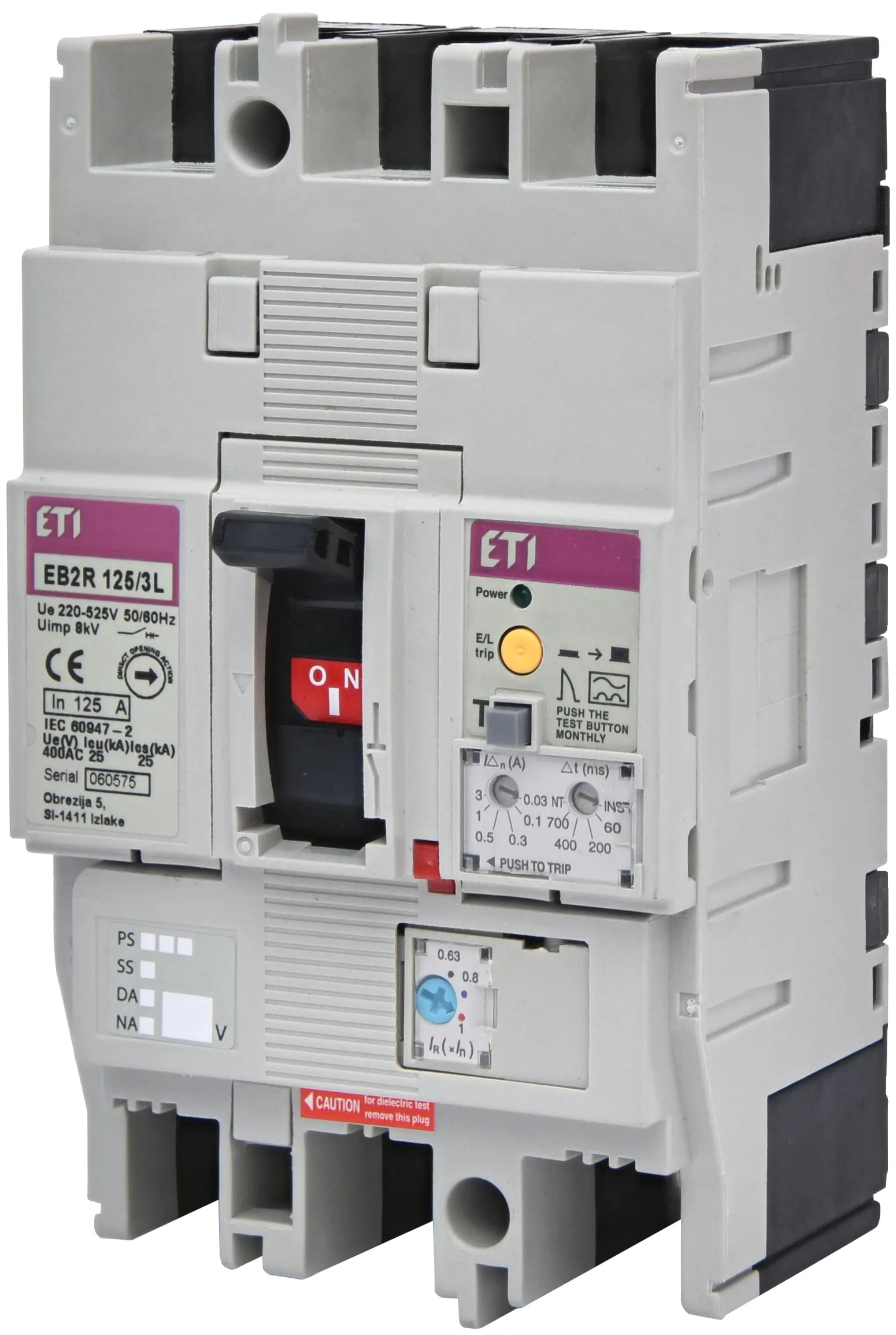 Öntöttházas megszakító EB2R 125/3L 125A 3P 004671506