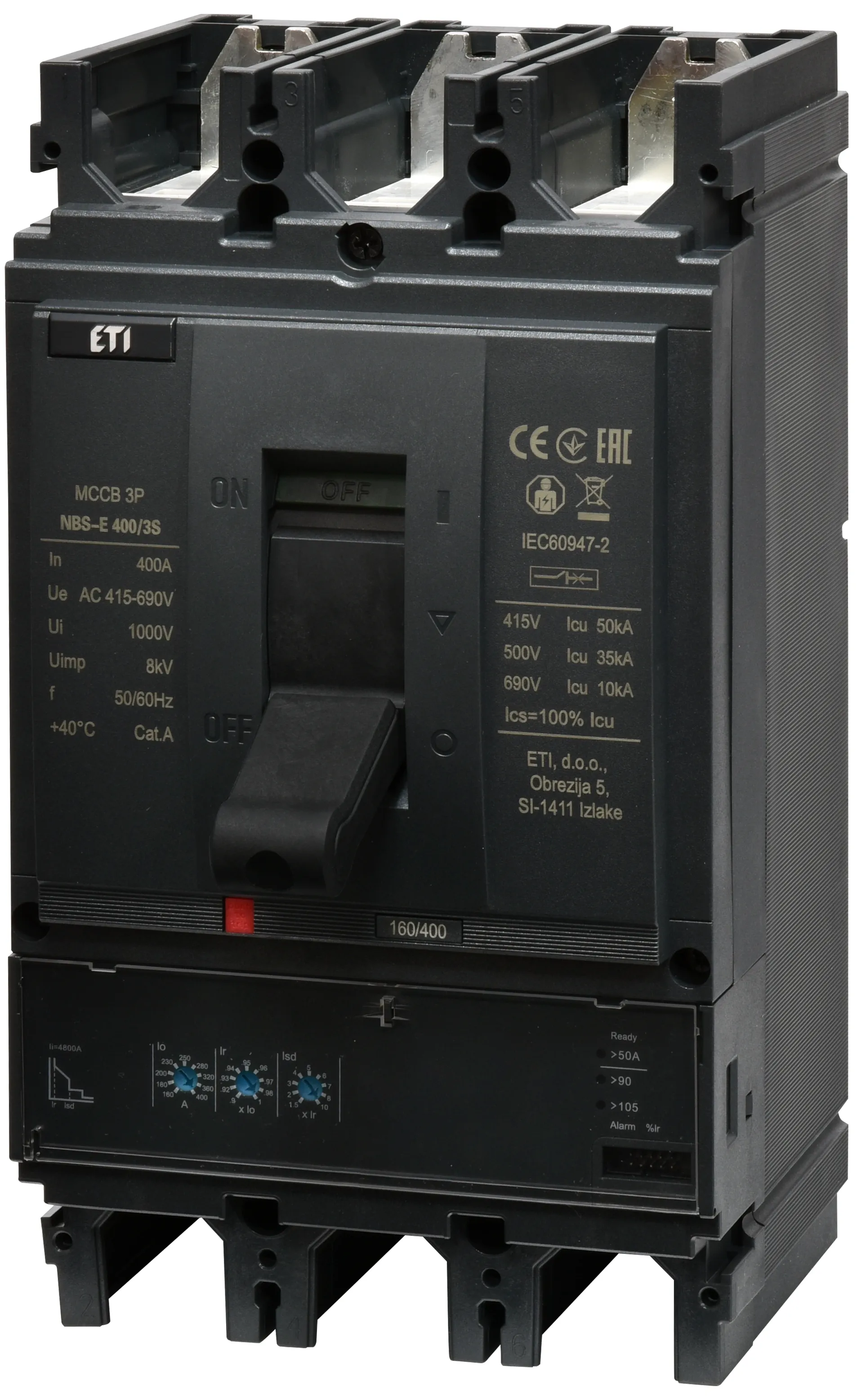 Öntöttházas megszakító NBS-E 400/3S 400A 3P 004673111