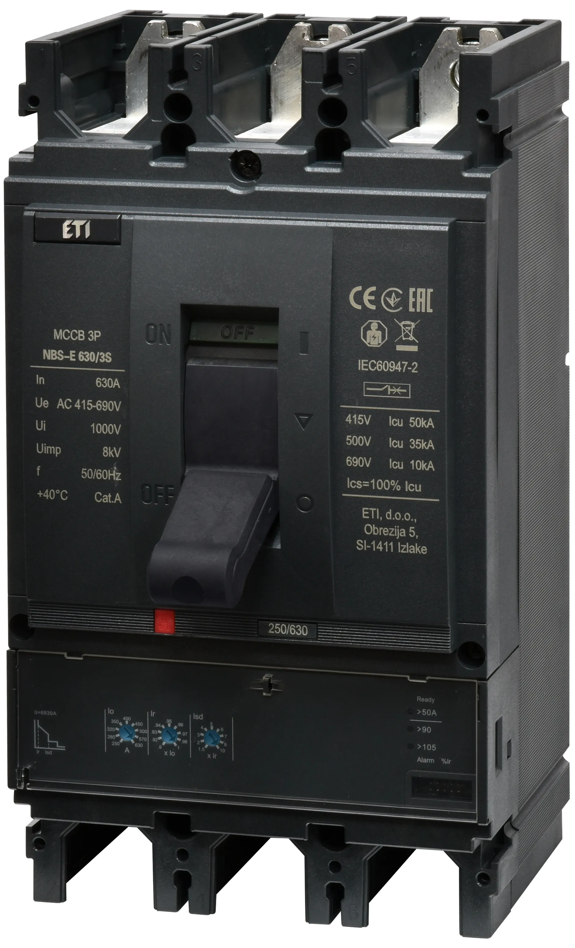 Öntöttházas megszakító NBS-E 630/3S 630A 3P 004673141