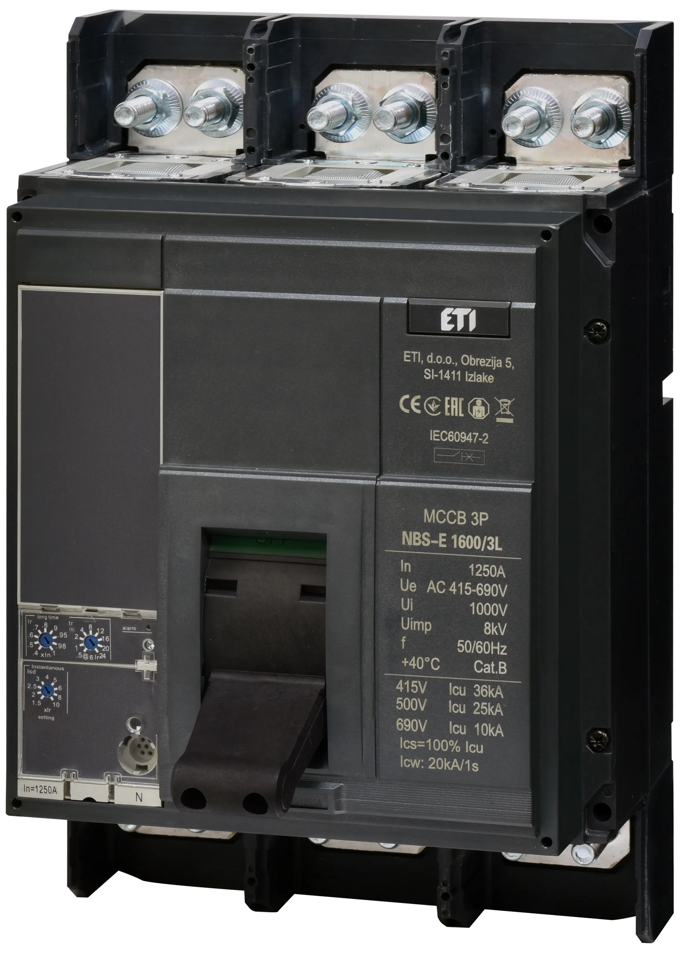 Öntöttházas megszakító NBS-E 1600/3L 1250A 3P 004673162