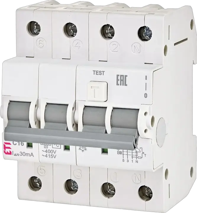 Kép erről: KZS-4M 3p+N A B10/0.03 120V