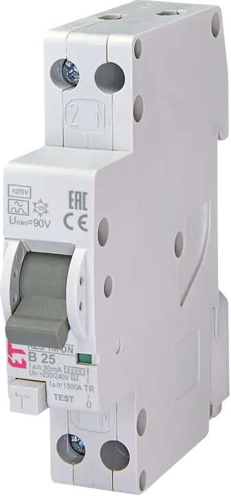 Kép erről: *KZS-1M-DN 1p+N A B25/0.03 6kA