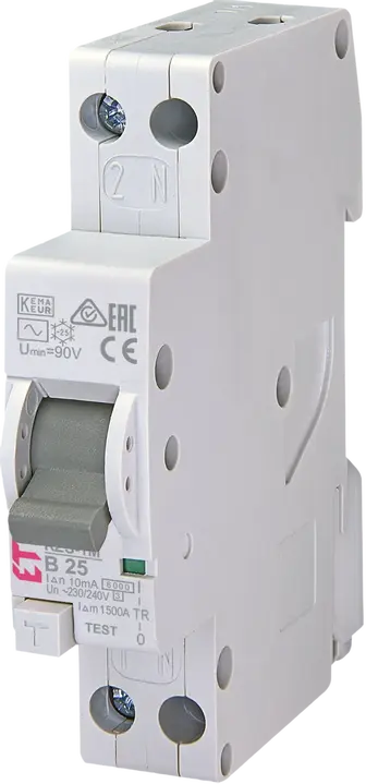 Kép erről: *KZS-1M 1p+N AC B25/0.01 6kA