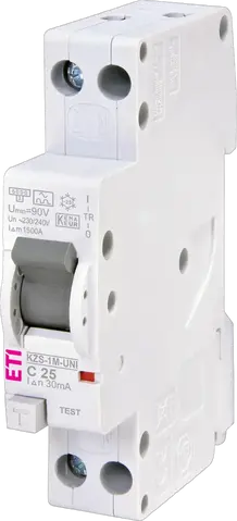 KZS-1M-UNI 1p+N A C25/0.03
