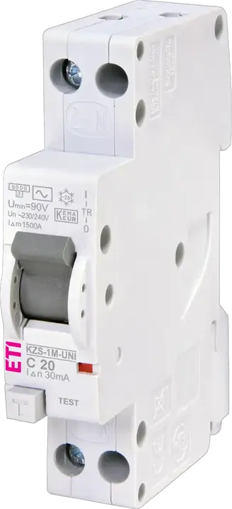 Kép erről: KZS-1M-UNI 1p+N AC C20/0.03