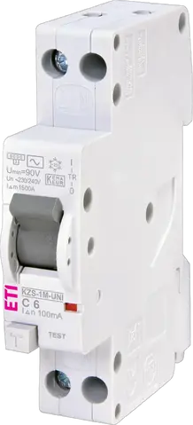 KZS-1M-UNI 1p+N AC C6/0.1