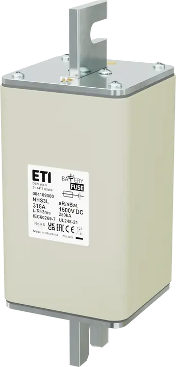 Kép erről: NHS3L aR/aBat 315A/1500V DC AL
