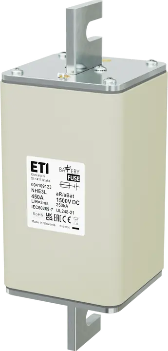 Kép erről: NHE3L aR/aBat 450A/1500V DC AL