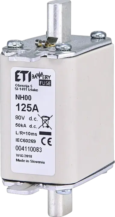 Kép erről: NH00 gBat 125A/80V DC