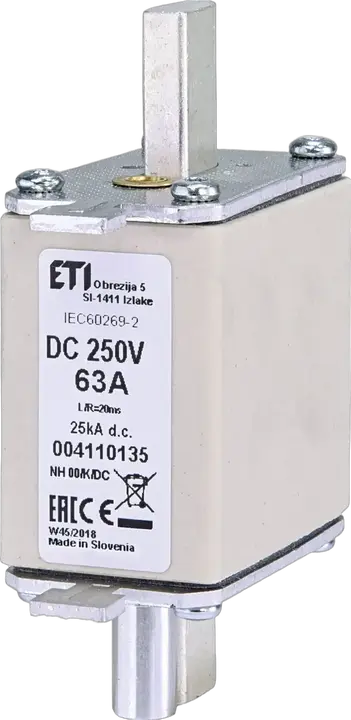 Kép erről: NH00/K 63A/250V DC